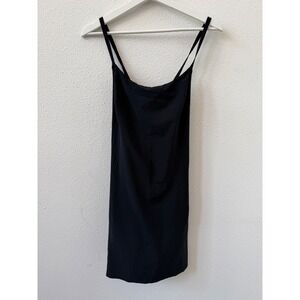 OFFLINE by Aerie Black Active Dress Open Back Cross Strap Mini Large